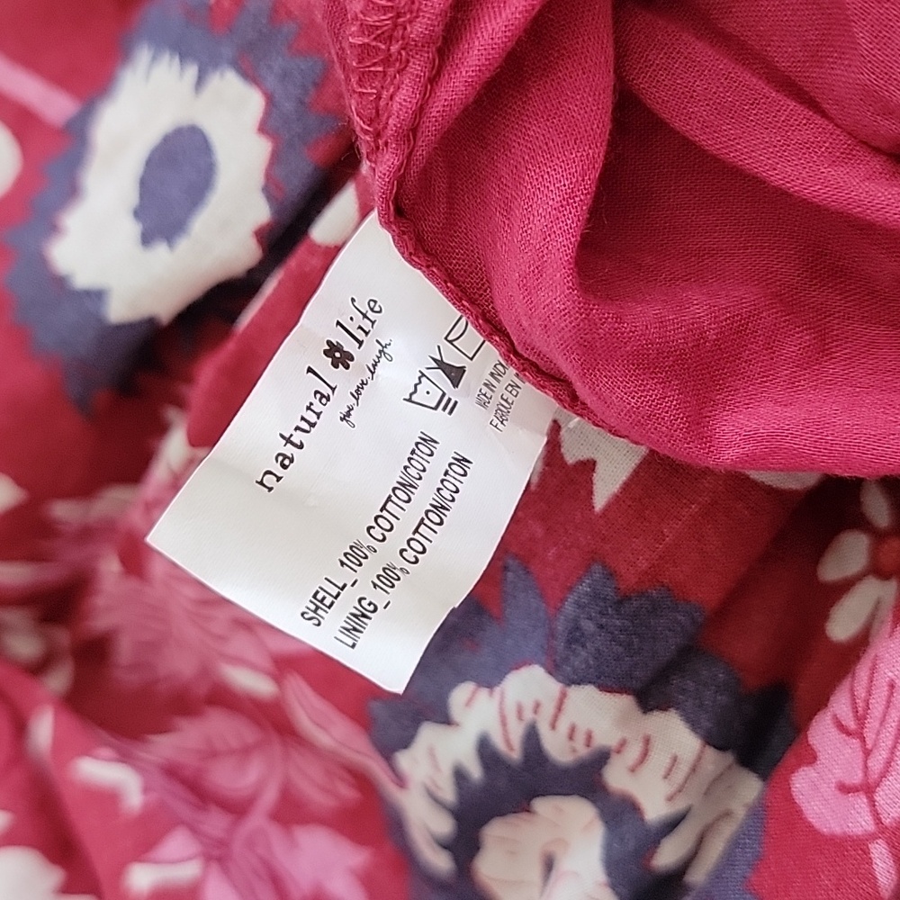 NATURAL LIFE Auguste Floral Dress XS X Small Pink Bohemian Hippie - Picture 9 of 9